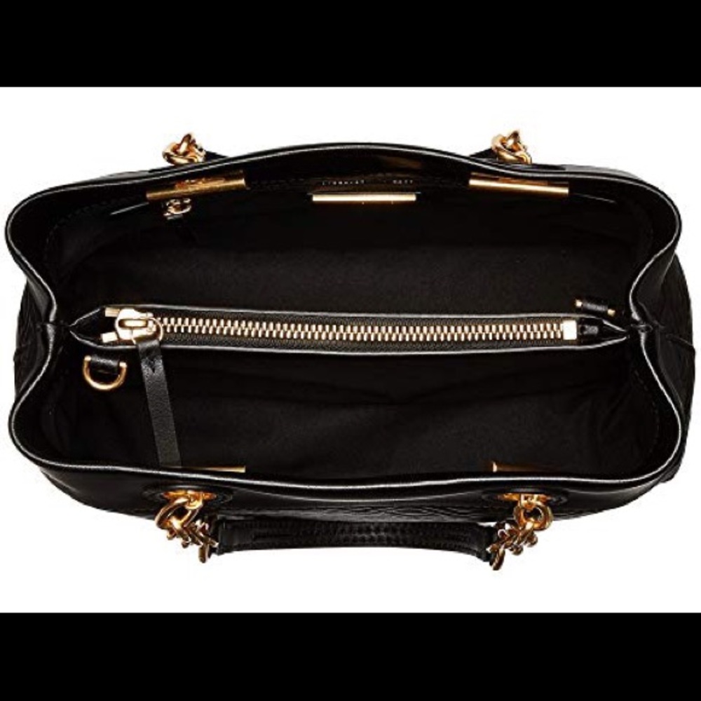 Tory Burch💛Fleming small Tote Black NEW - Picture 5 of 9